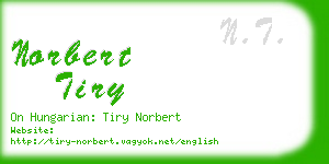 norbert tiry business card